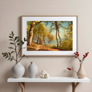 Spring day in the forest by Peder Mork Monsted Poster