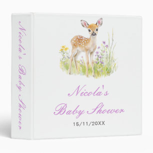 Spring Deer Baby Shower Photo Album Binder