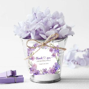 Spring Delicate Violet Baby Shower Thank You Favour Tags