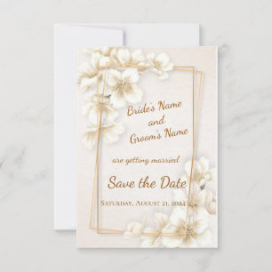 Spring Dogwood Flower Save the Date Announcement