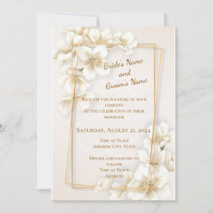 Spring Dogwood Flower Wedding Invitation