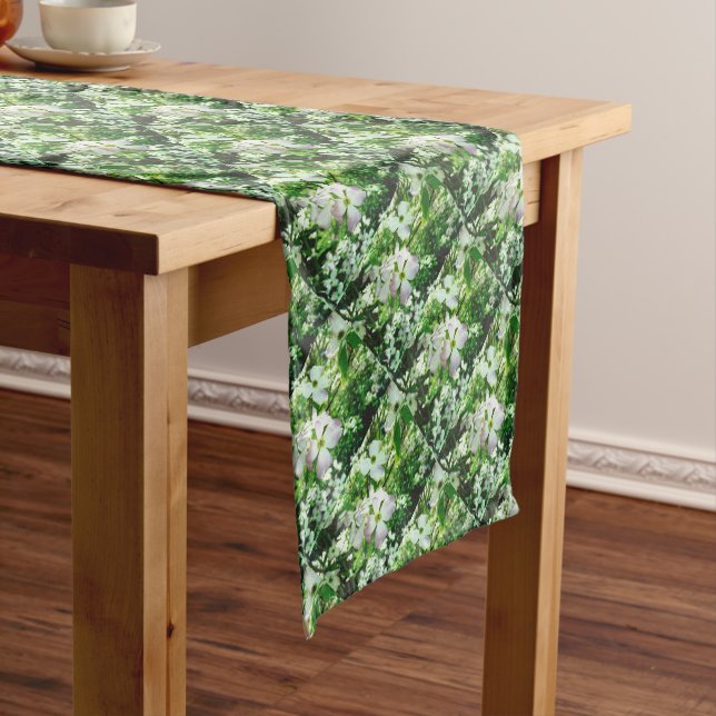 Spring Dogwood Short Table Runner (In Situ)
