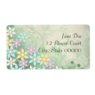Spring Dream Floral Flower Address Labels