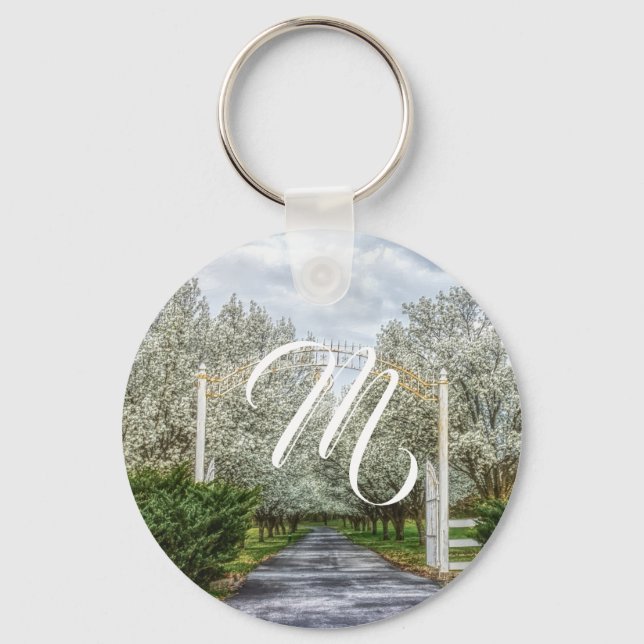 Spring Drive Home Monogram Keychain (Front)