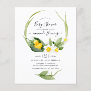 Spring Duckling Lilly of the Valley Baby Shower Flyer