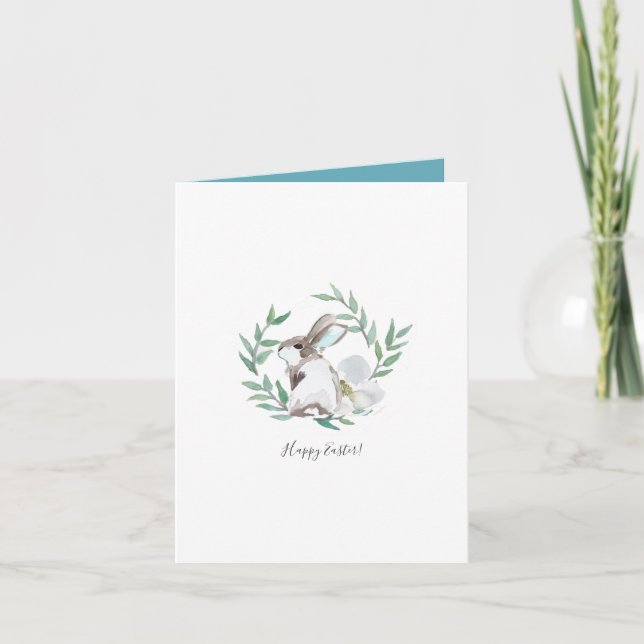 Spring Easter Bunny Birthday Card (Front)