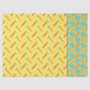 Spring Easter Bunny Carrots Yellow Green Kids Fun Tissue Paper