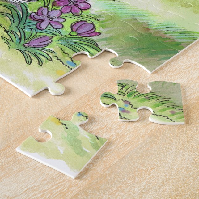 Spring Easter Bunny Jigsaw Puzzle (Side)