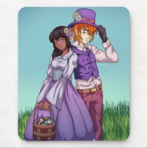 Spring Easter Couple Mouse Pad