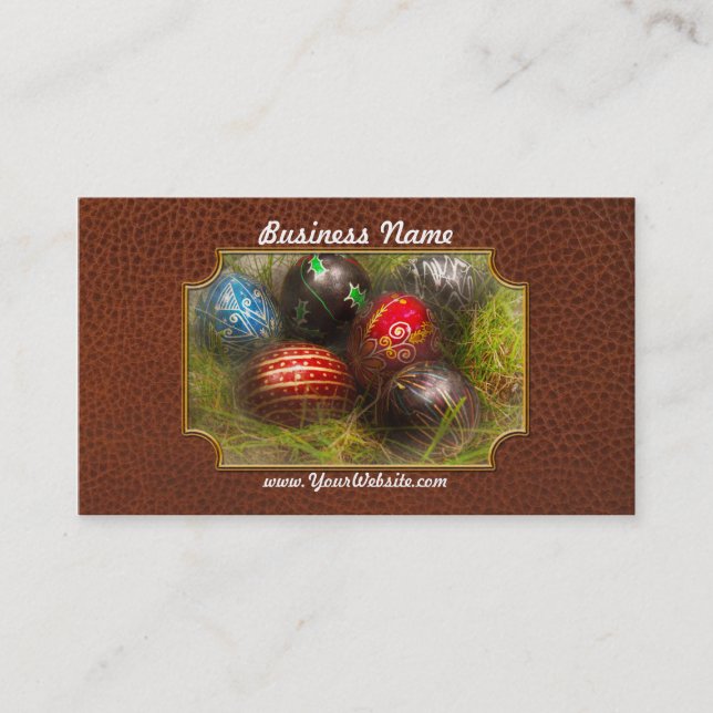 Spring - Easter - Easter Eggs Business Card (Front)