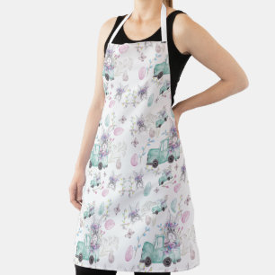 Spring Easter Hand Painted elements Apron