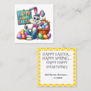 Spring Easter Handout - See Back!  Square Business Card