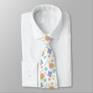 Spring Easter Pastel Colourful Kawaii Cute Peeps Tie