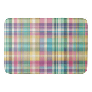 Spring/Easter pastel plaid/tartan Bath Mat