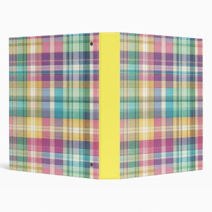 Spring/Easter pastel plaid/tartan Binder