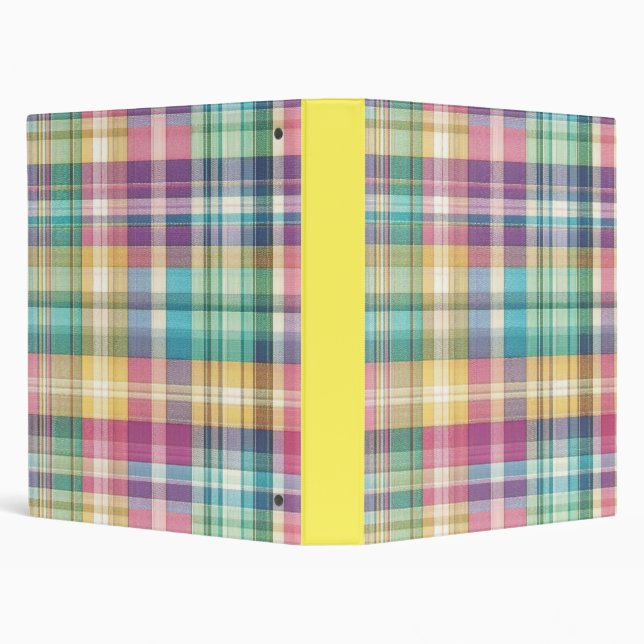 Spring/Easter pastel plaid/tartan  Binder (Background)
