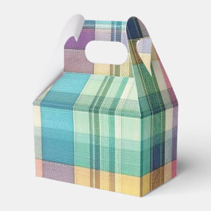 Spring/Easter pastel plaid/tartan Favor Box
