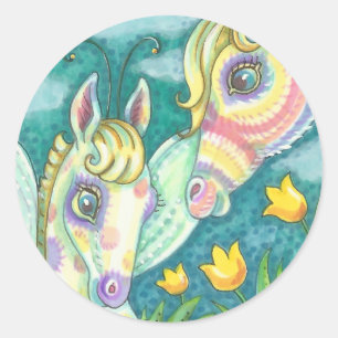 SPRING EASTER, RAINBOW BABY HORSE, FAIRY STICKERS