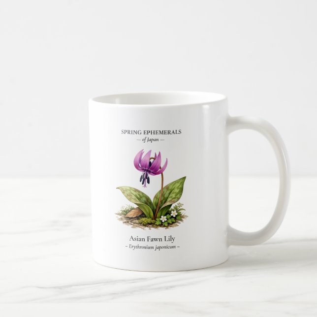 Spring Ephemerals of Japan – Asian Fawn Lily Coffee Mug (Right)