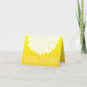 spring equinox sunflower thank you card