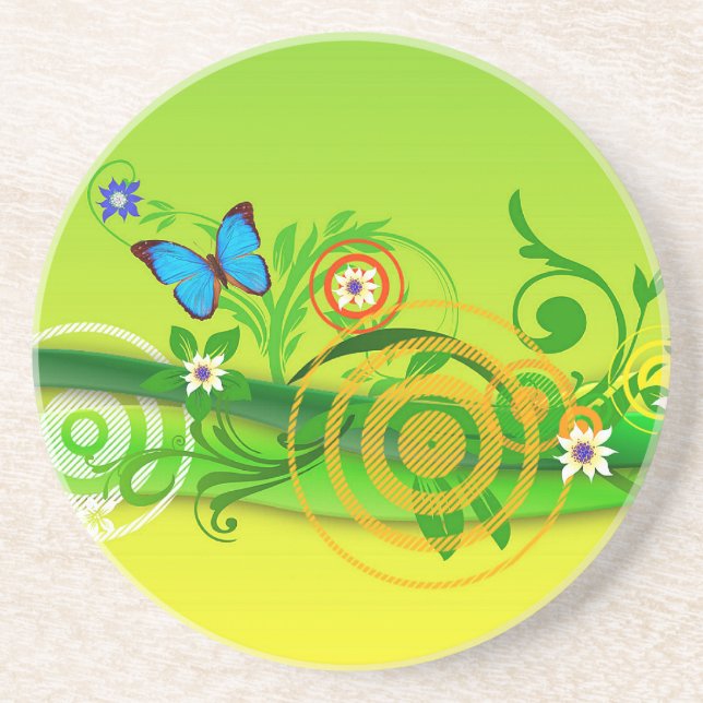 Spring Explosion Sandstone Coaster (Front)