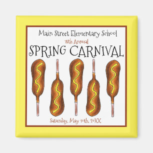Spring Fair Carnival Festival Corn Dog Corndog Magnet