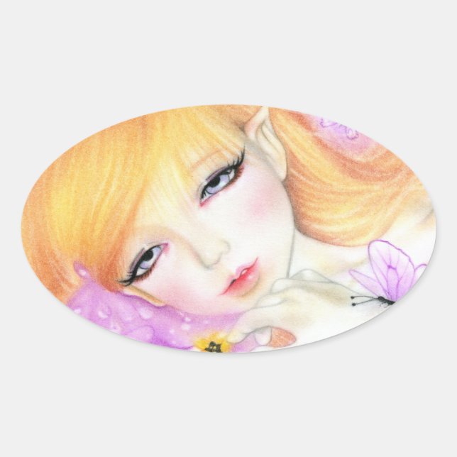 Spring Fairy Violets STICKER (Front)