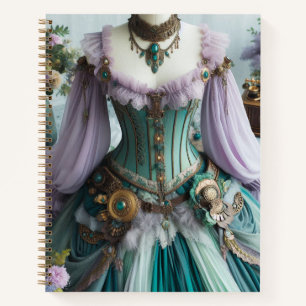Spring Fairytale Pastel Floral Gown Notebook