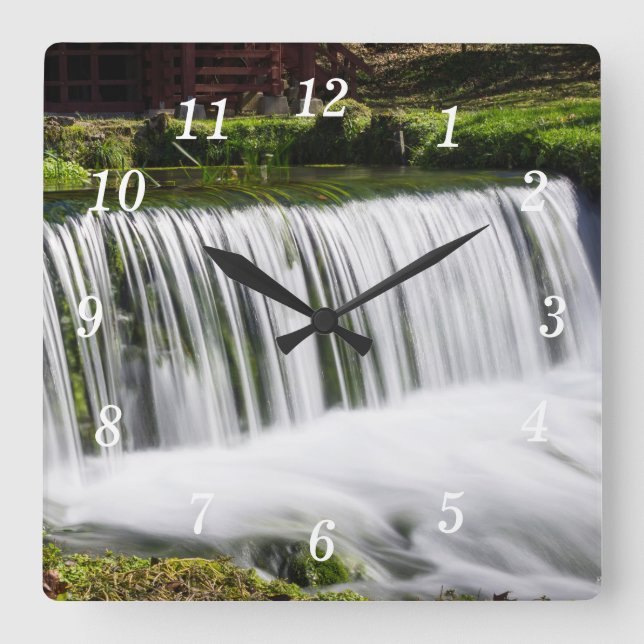 Spring Falls At Hodgson Wall Clock (Front)