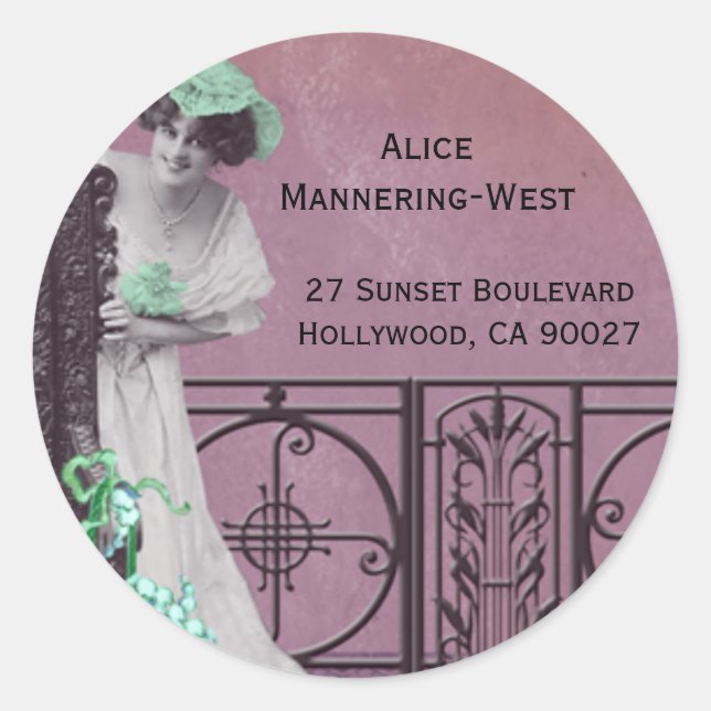 Spring Fancy in Rose and Green - Address Labels (Front)