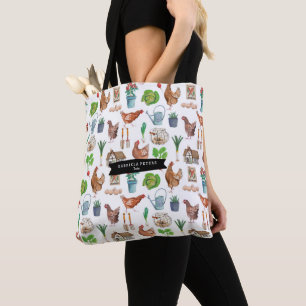 Spring Farm Fresh Rooster Pattern   Tote bag