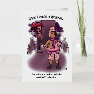 Spring Fashion Foil Greeting Card