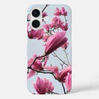 Spring Fashion Pink Magnolia Blossoms Hanami Blue