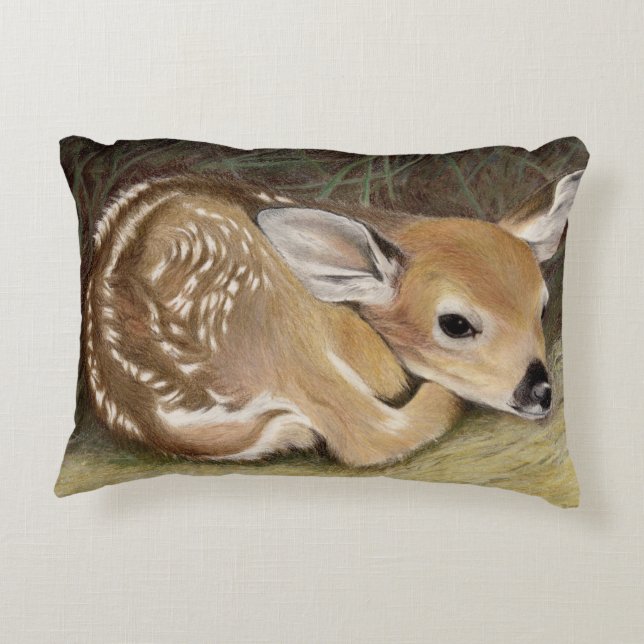 Spring Fawn Accent Pillow (Back)