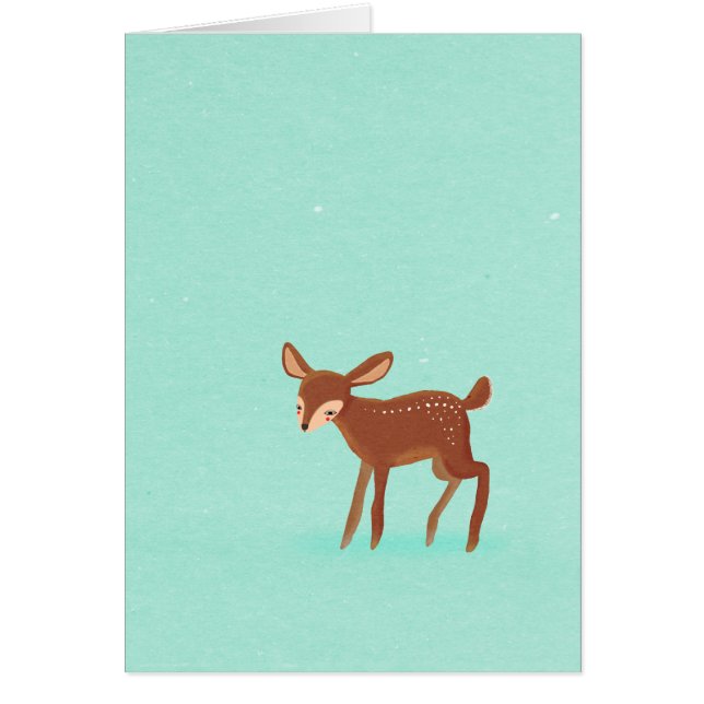 spring fawn baby deer on blue (Front)