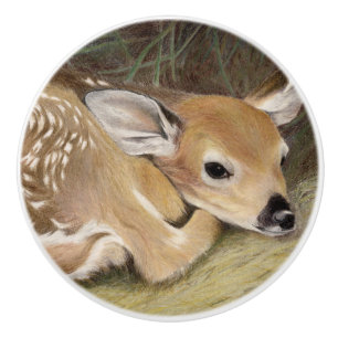 Spring Fawn Ceramic Knob