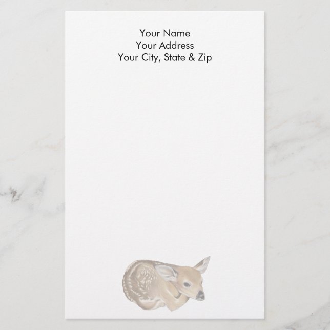 Spring Fawn Stationery (Front)