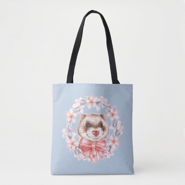 Spring Ferret Tote Bag (Front)