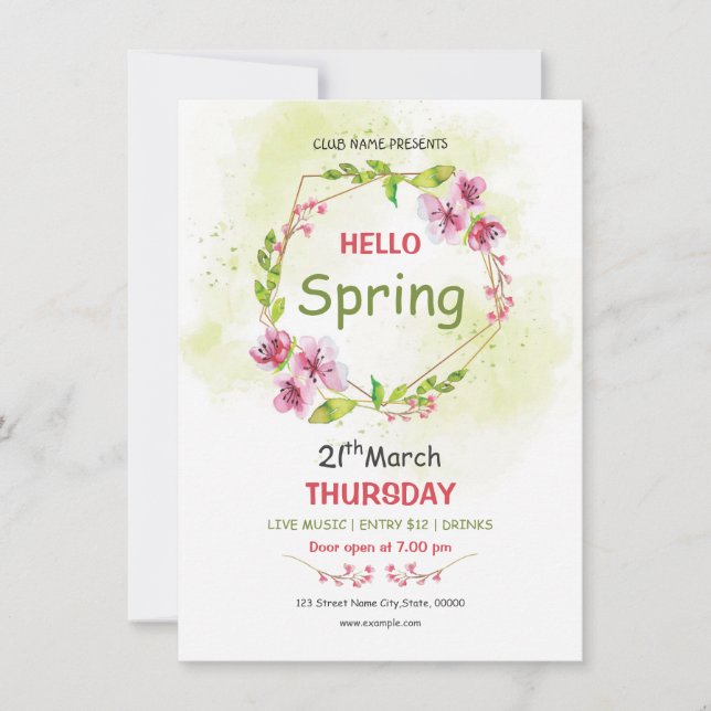 Spring Festival Flyer Invitation (Front)