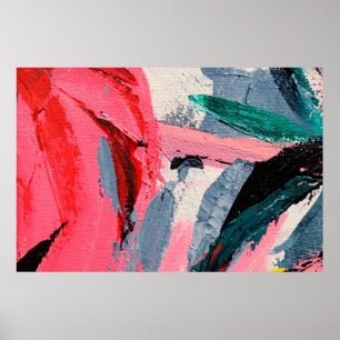 Spring Festival. Multicolored texture painting. Ab Poster