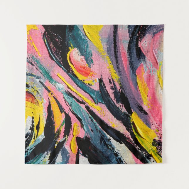 Spring Festival. Multicolored texture painting. Ab Tapestry (Front)