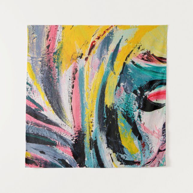 Spring Festival. Multicolored texture painting. Ab Tapestry (Front)