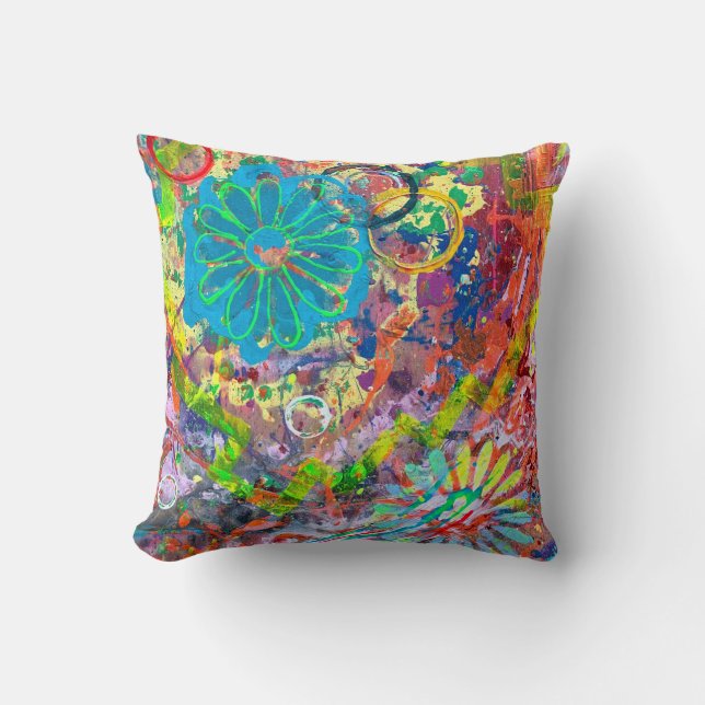Spring Fever 2 16 x 16 Poly Throw Pillow (Front)