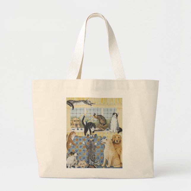 Spring Fever Large Tote Bag (Front)