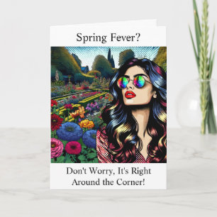 Spring Fevers   Woman in Garden Card