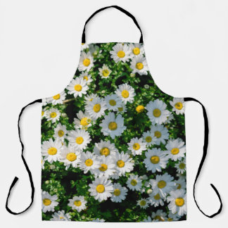 Spring field of daisies background apron