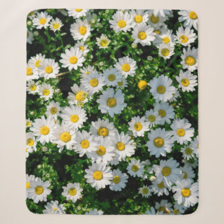 Spring field of daisies background sherpa blanket