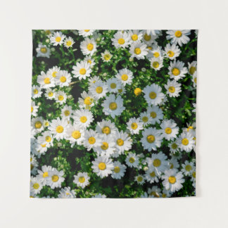 Spring field of daisies background tapestry