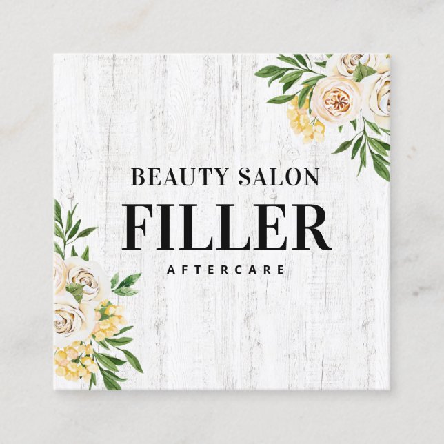 Spring Filler Aftercare Card (Front)