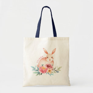 Spring Fling Easter Bunny   Personalized Tote Bag